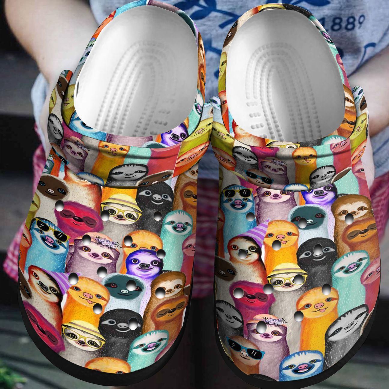 Sloth Personalized Clog, Custom Name, Text, Color, Number Fashion Style For Women, Men, Kid, Print 3D Funny Sloth