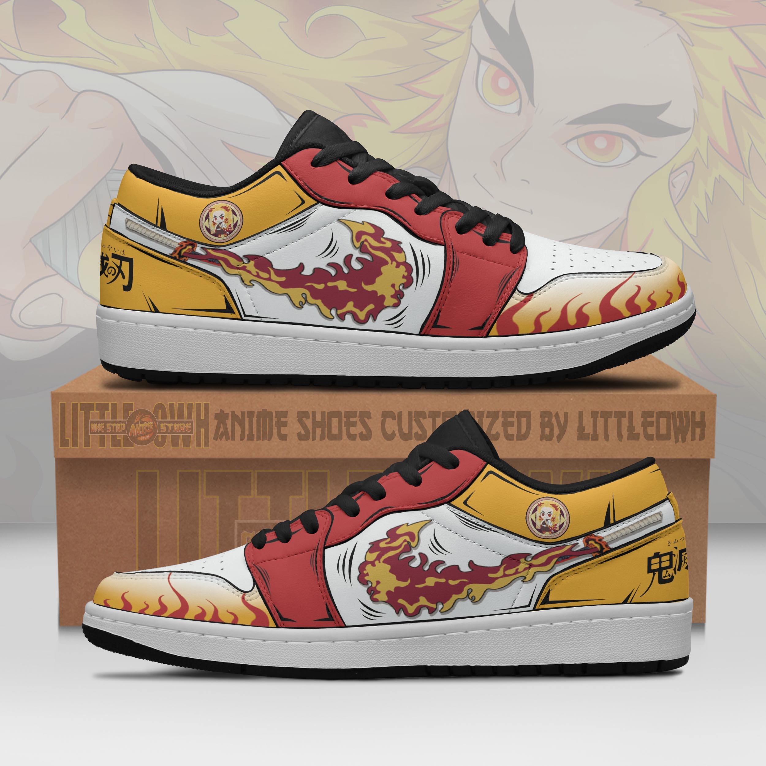 Kyojuro Rengoku Shoes Kny Custom Anime Sneakers