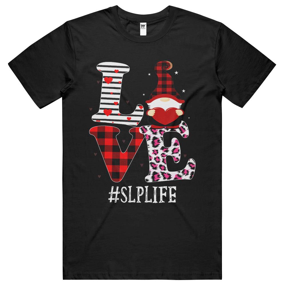 Slp Love Women Leopard Red Plaid Appreciation Valentine T Shirts