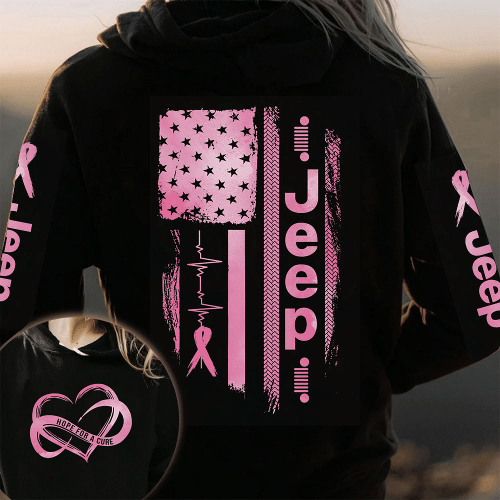 Jp Girl Breast Cancer Awareness Pink Flag Hoodie 3D #111121H