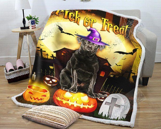 Black Labrador Retriever Halloween Ni0510052Kl Fleece Blanket