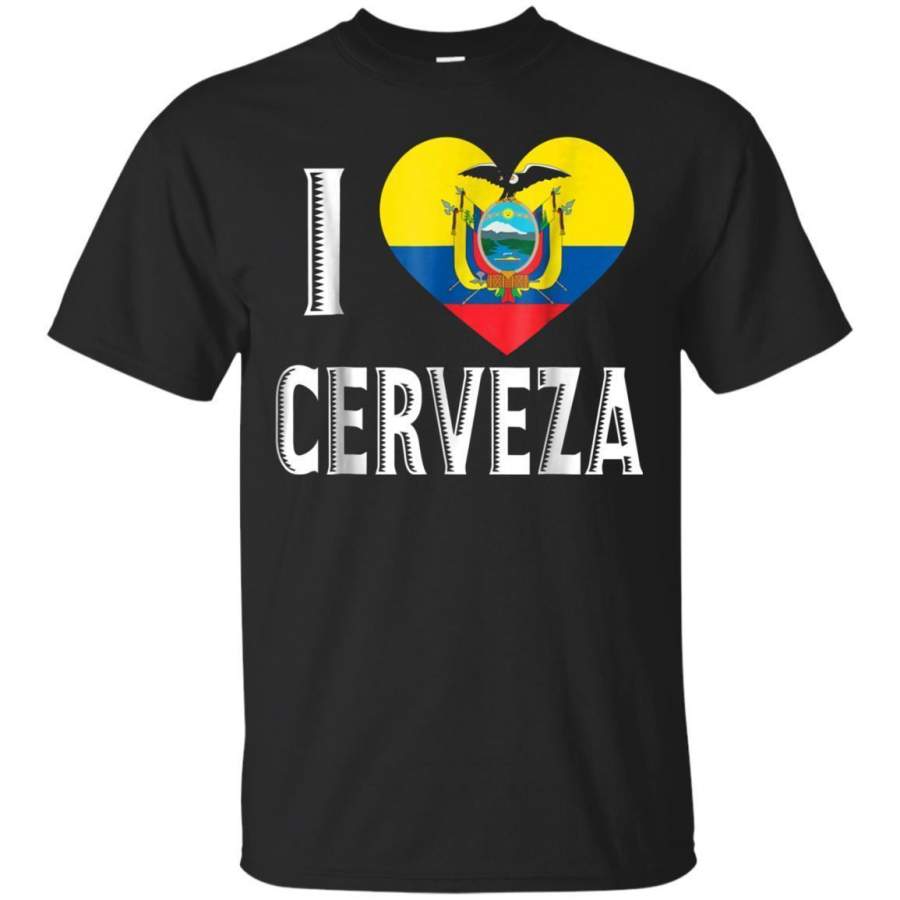 AGR I Love Heart Cerveza Ecuadorian Beer Lover Tshirt Jaq T-shirt