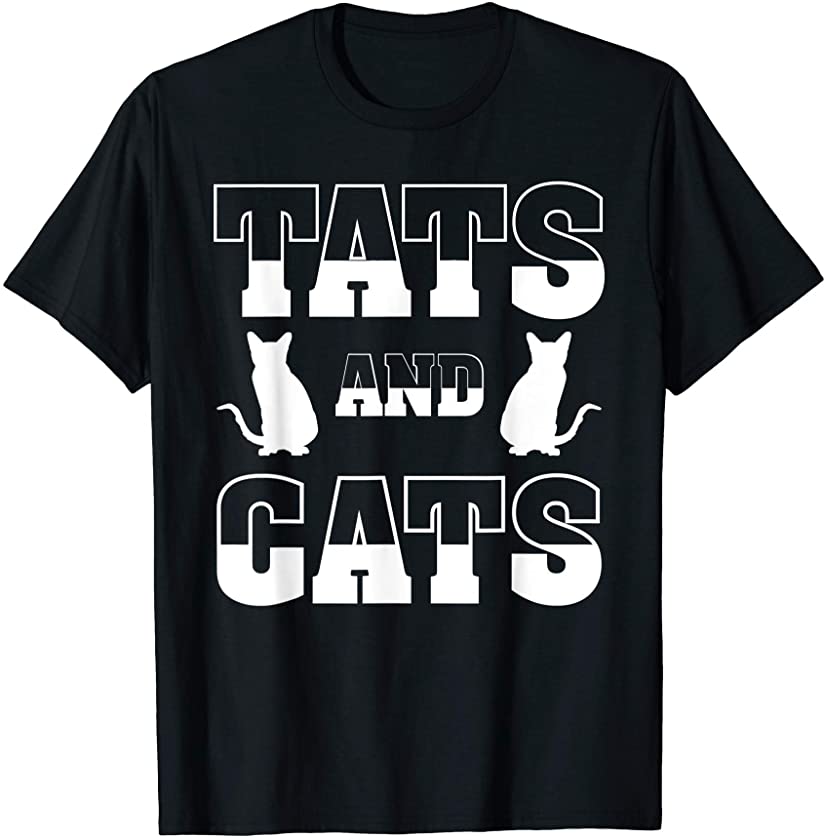 Tats And Cats Animal Lover Gift Tattoo Artist Inking Tattoo T-Shirt