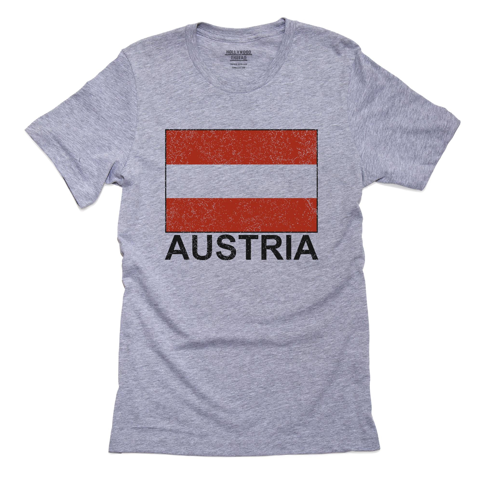 Austria Flag – Special Vintage Edition T-Shirt, Framed Print, Pillow, Golf Towel