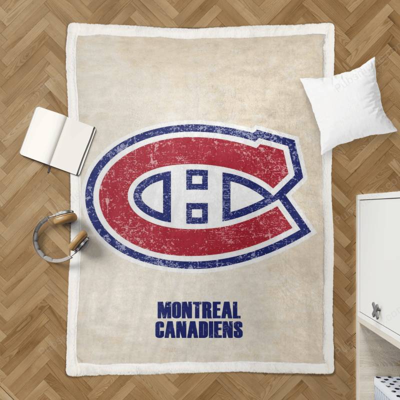 MONTREAL CANADIENS 2000 – Distressed Sports Sherpa Fleece Blanket