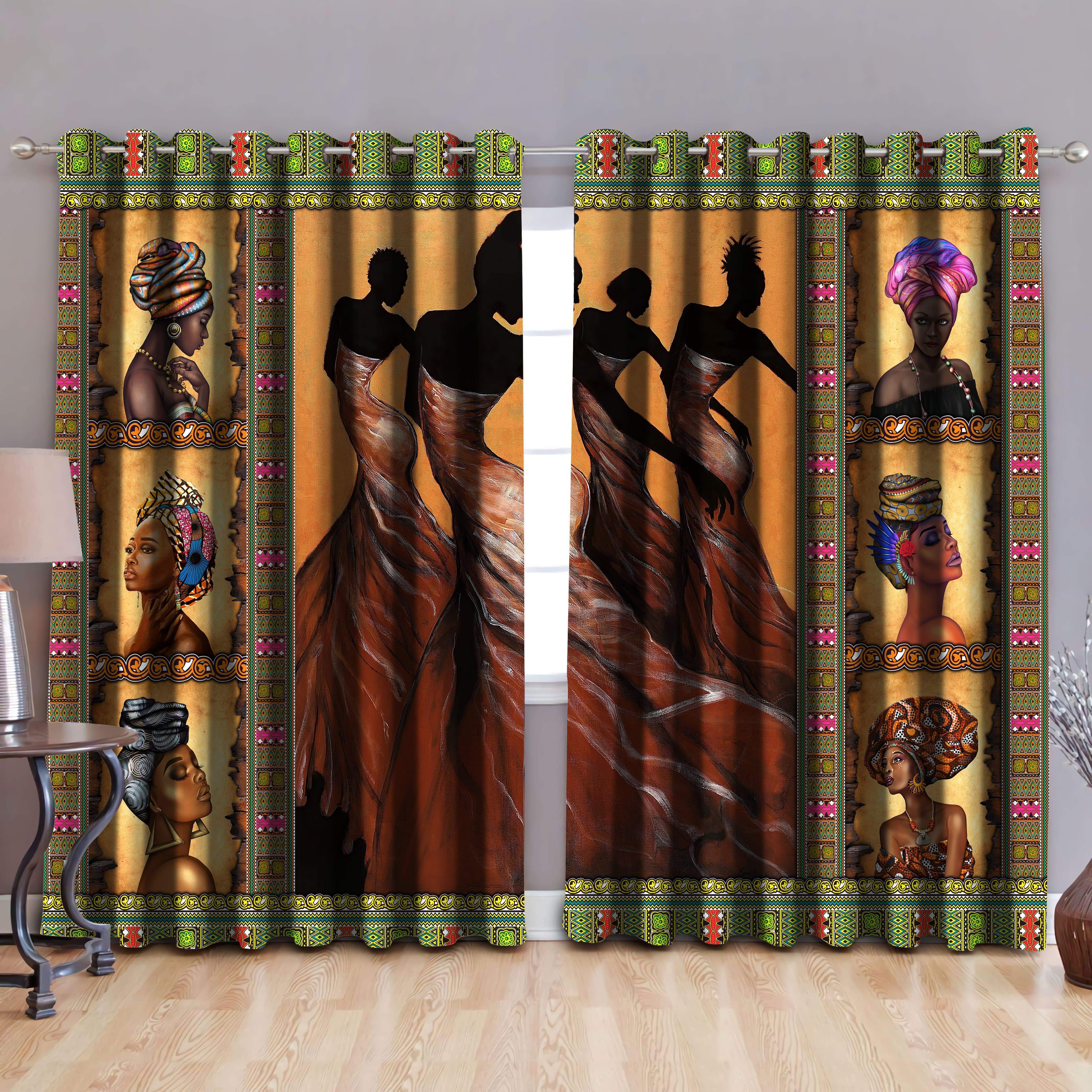 African American Painting Art 3D Design Curtain Jj24052103 Kt