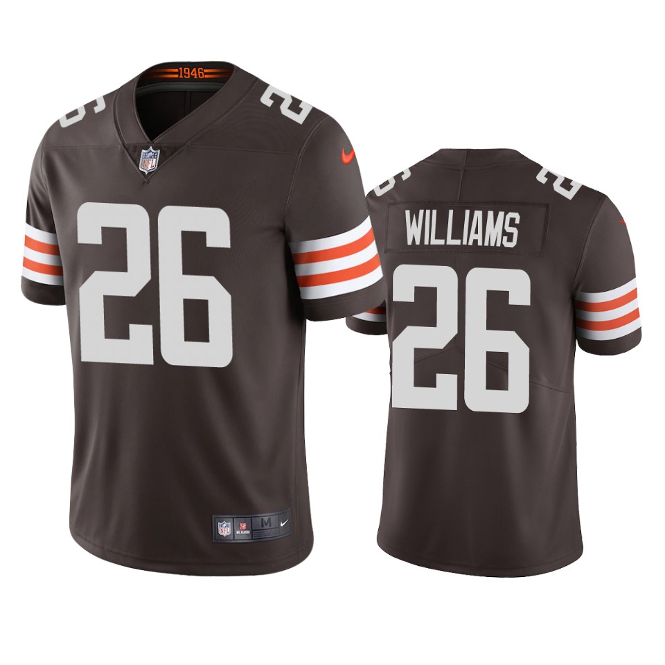 Cleveland Browns Greedy Williams Brown 2020 Vapor Limited Jersey – Mens