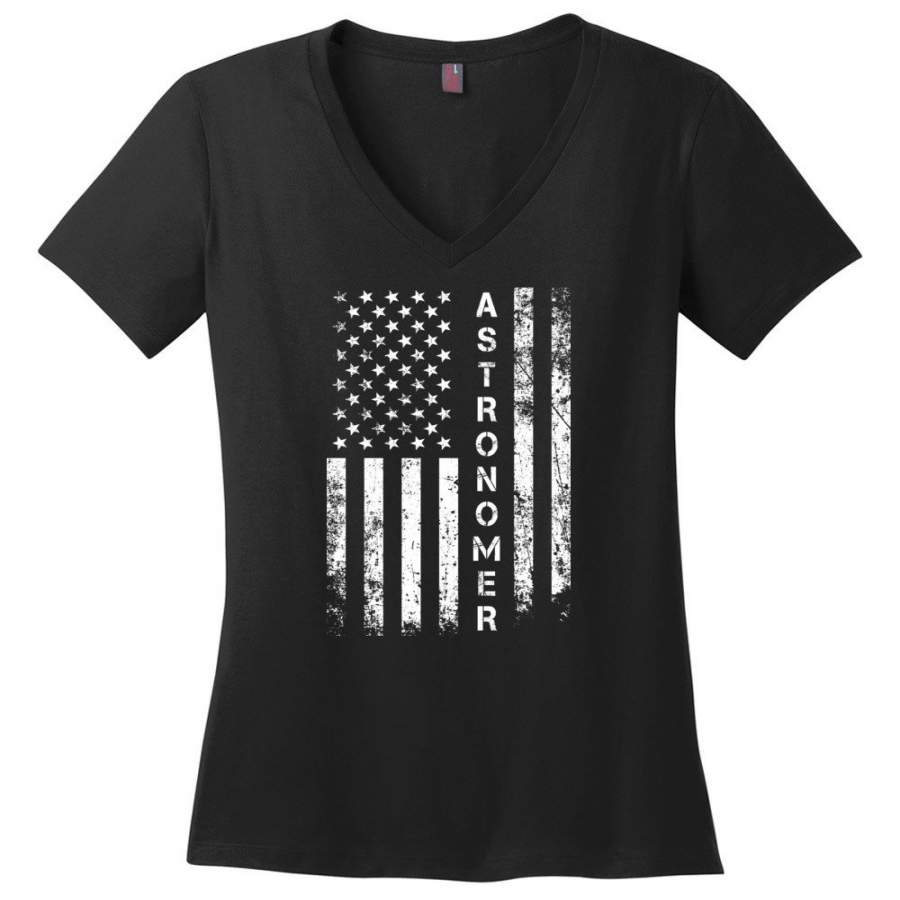 We Are The Home Of The Free Because Of The Brave Veteran T Shirt Ladies V-Neck