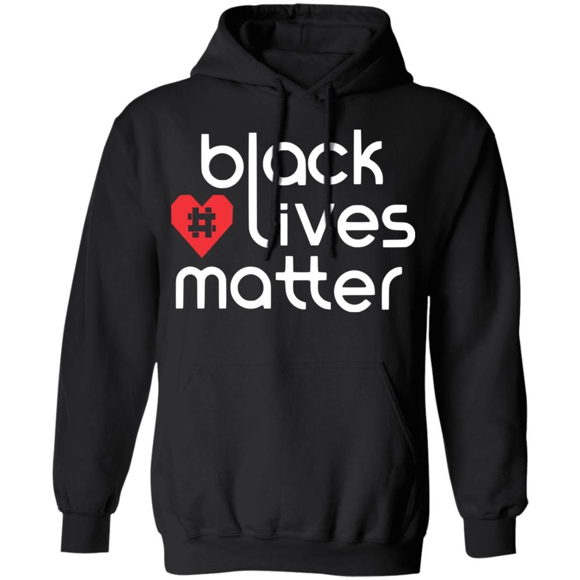 Black Lives Matter Merch Official Red Heart Hashtag Women Tee