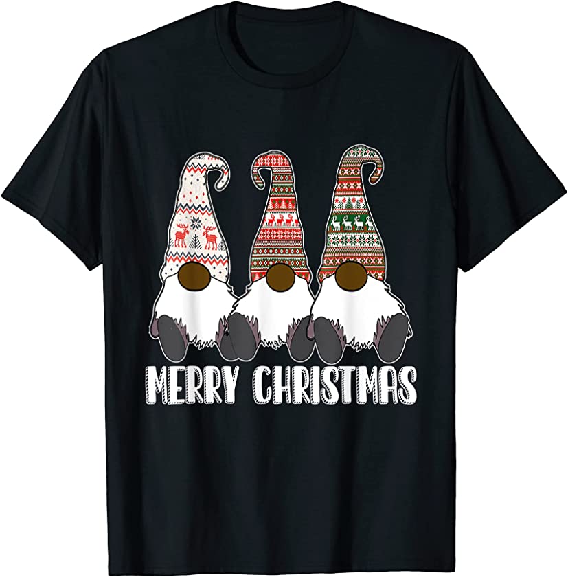 African American Gnome Halloween Thanksgiving Christmas T-Shirt