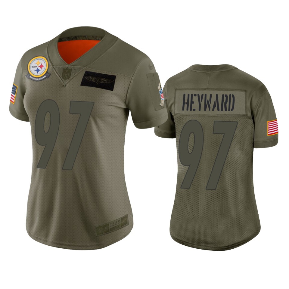 Womens Pittsburgh Steelers Cameron Heyward Camo 2019 Salute To Service Limited Jersey