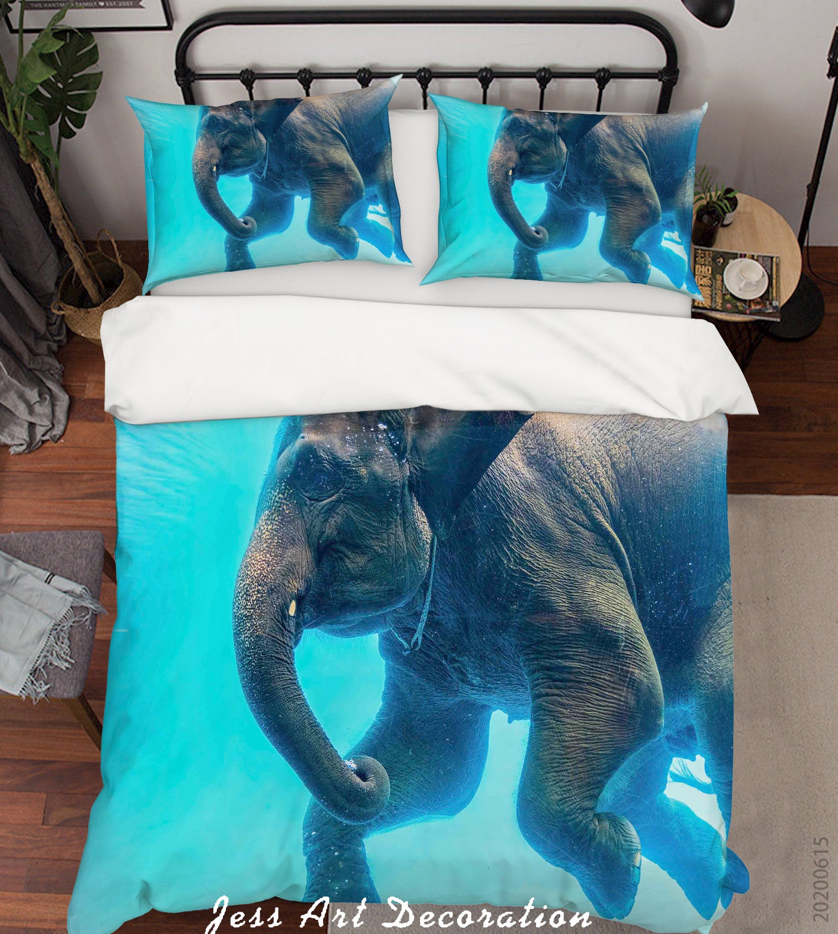 3D Elephant Quilt Cover Set Bedding Set Duvet Cover Pillowcases Sf134