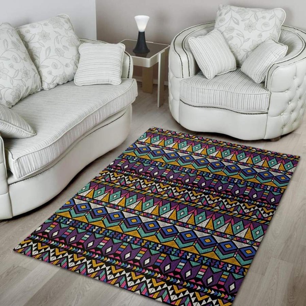 Ethic Aztec Geometric Art Print Area Rug