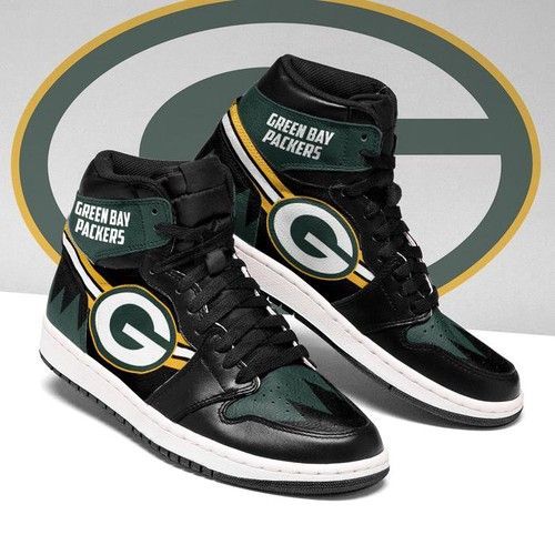 Green Bay Packers Jordan Sneakers For Fan High Top Custom Shoes Jordan Sneaker Air Jordan High Sneakers Sport Sneakers