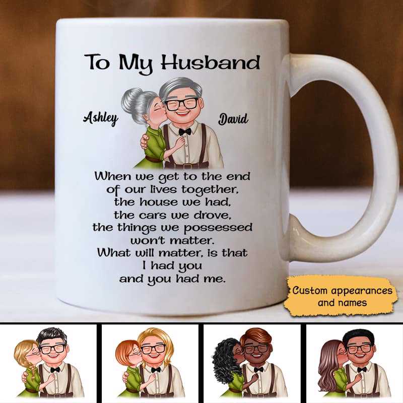 Happy Old Couple To My Wife Husband Gift Personalized Mug