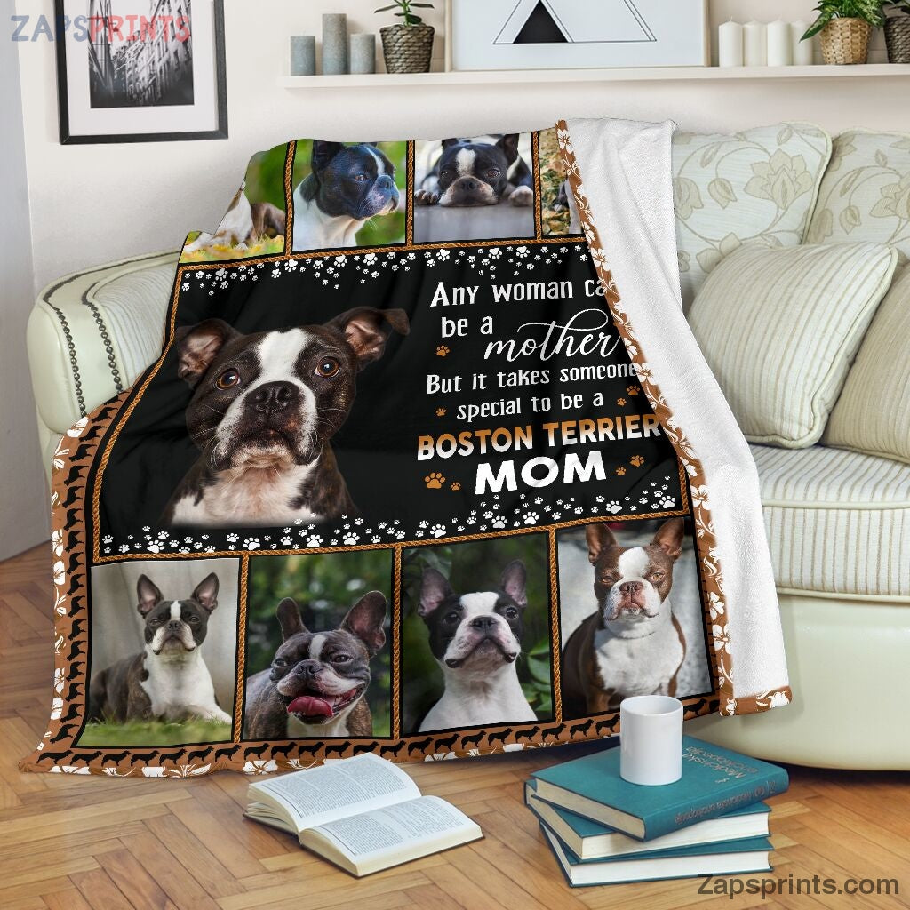 Boston Terrier Dog Mom Blanket – Cool Gift Ideas