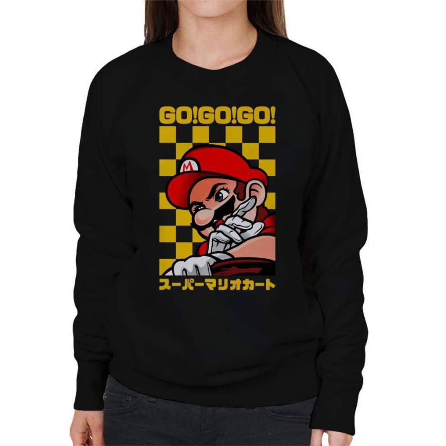 Go Go GO Mario Racing Kart Version II Women’s Sweatshirt