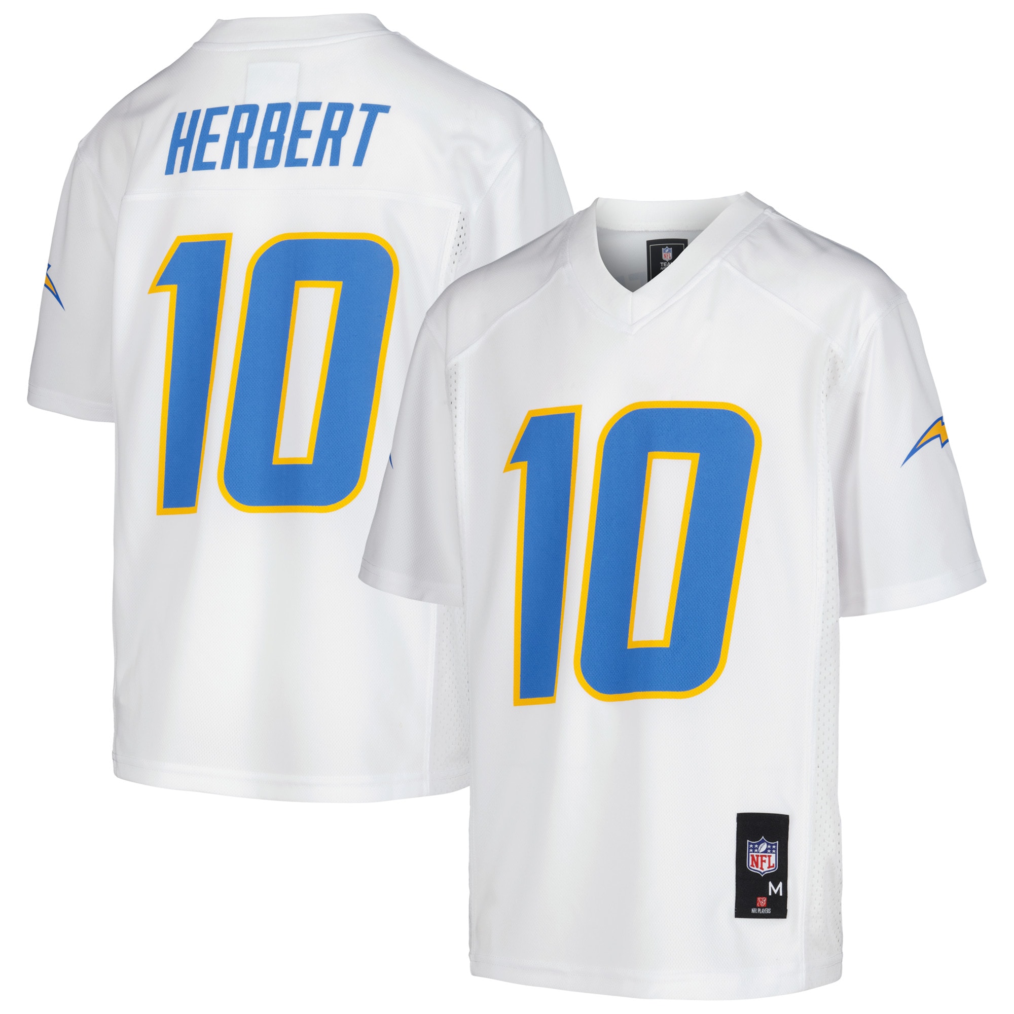 Justin Herbert Los Angeles Chargers Youth Replica Player Jersey – White