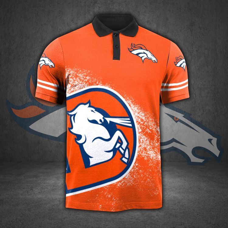 Denver Broncos 3D Polo Shirt, Jersey