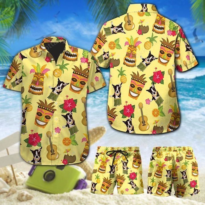 Boston Terrier Hawaiian Shirt Beach Short Ha99973