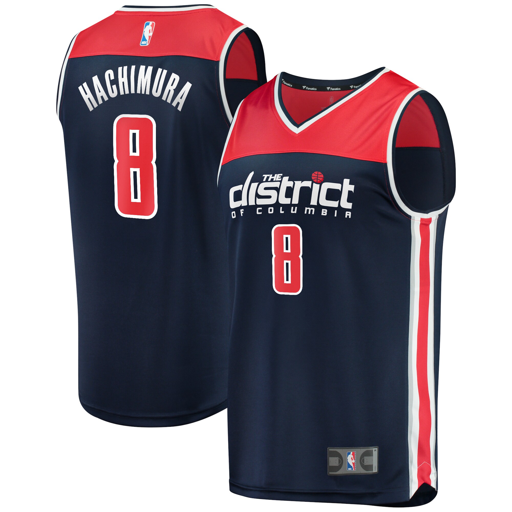 Rui Hachimura Washington Wizards Youth 2019/20 Fast Break Player Team Jersey – Statement Edition – Navy