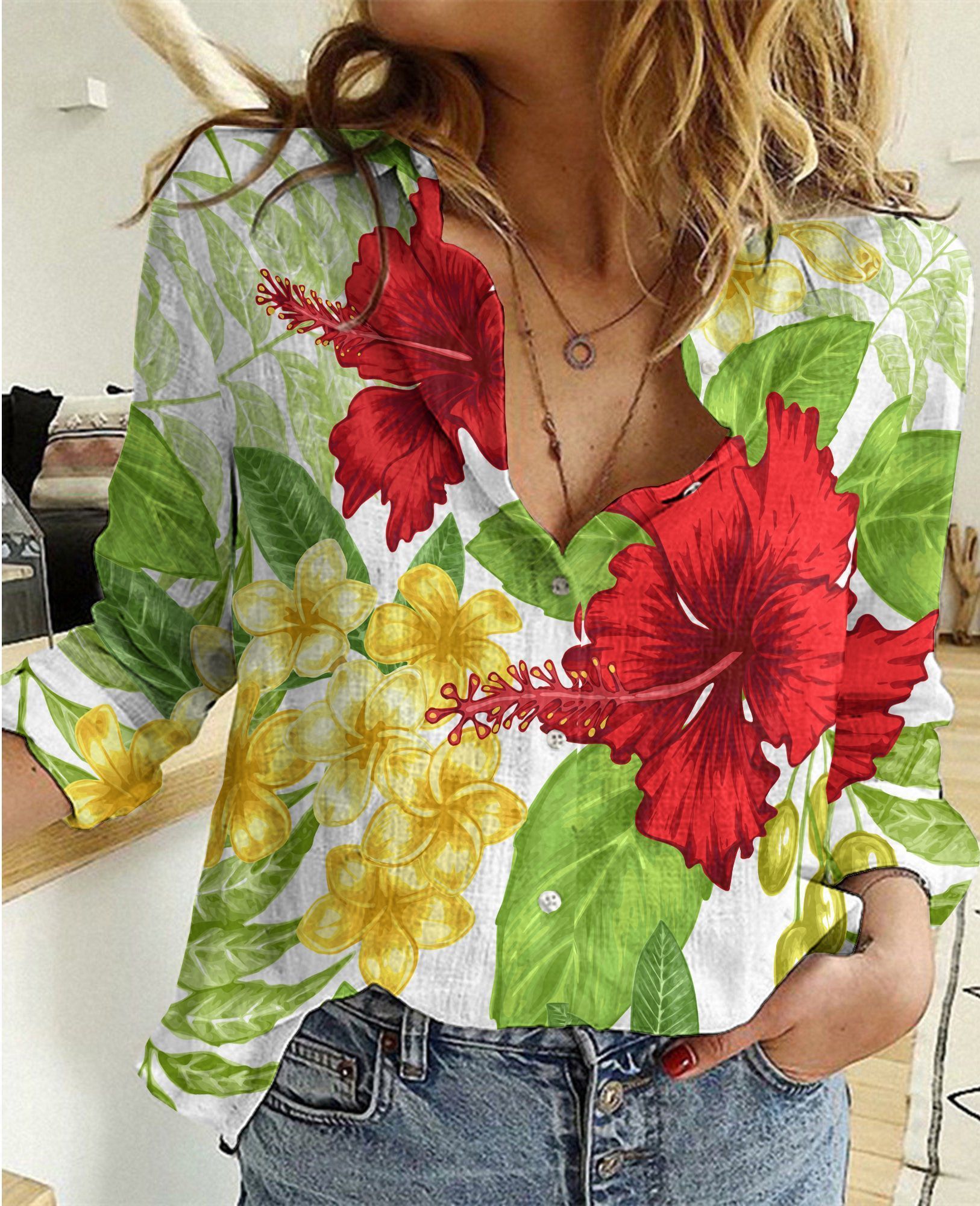 Love Hawaiian Cotton And Linen Casual Shirt Ha67338