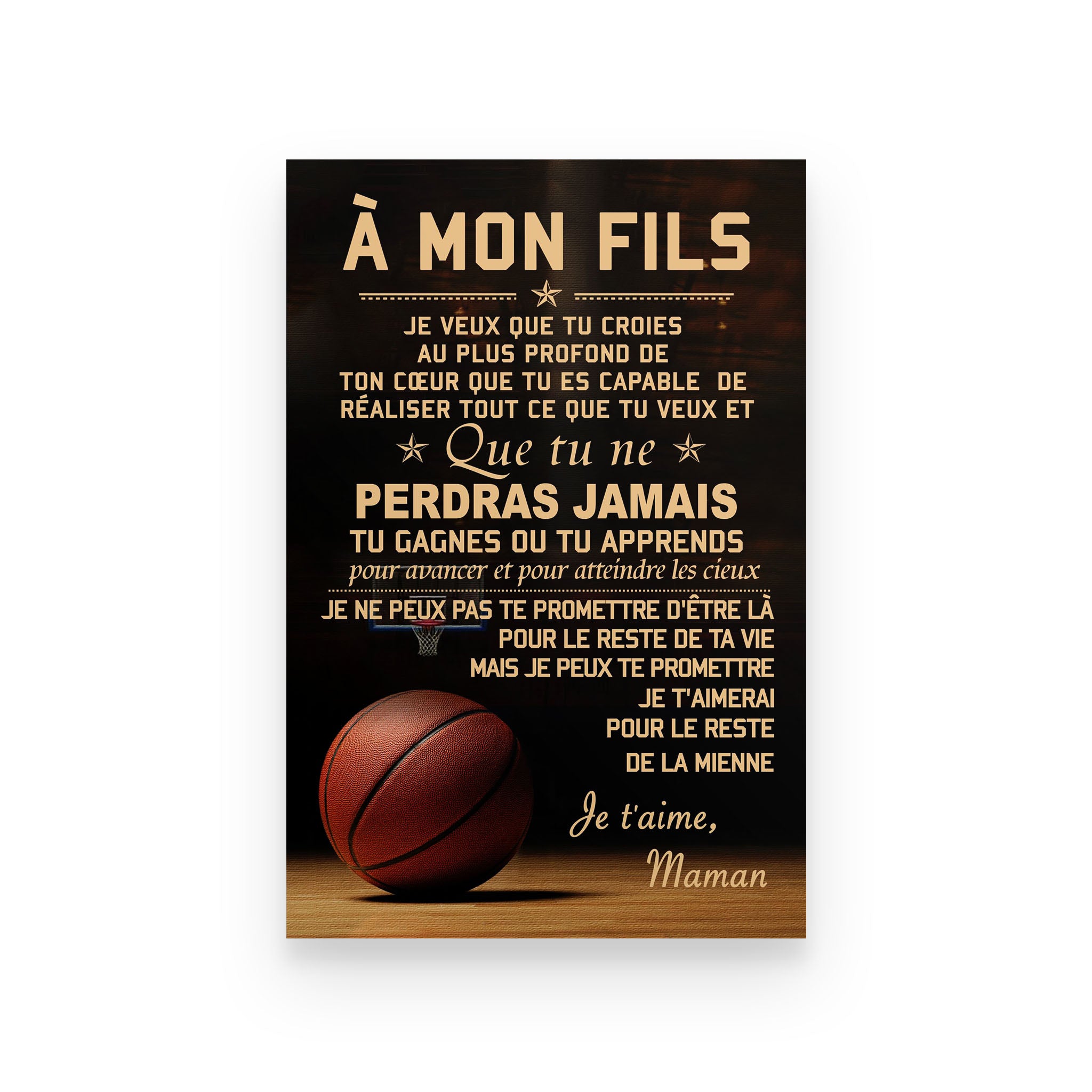 Basketball poster mom to son French vs3