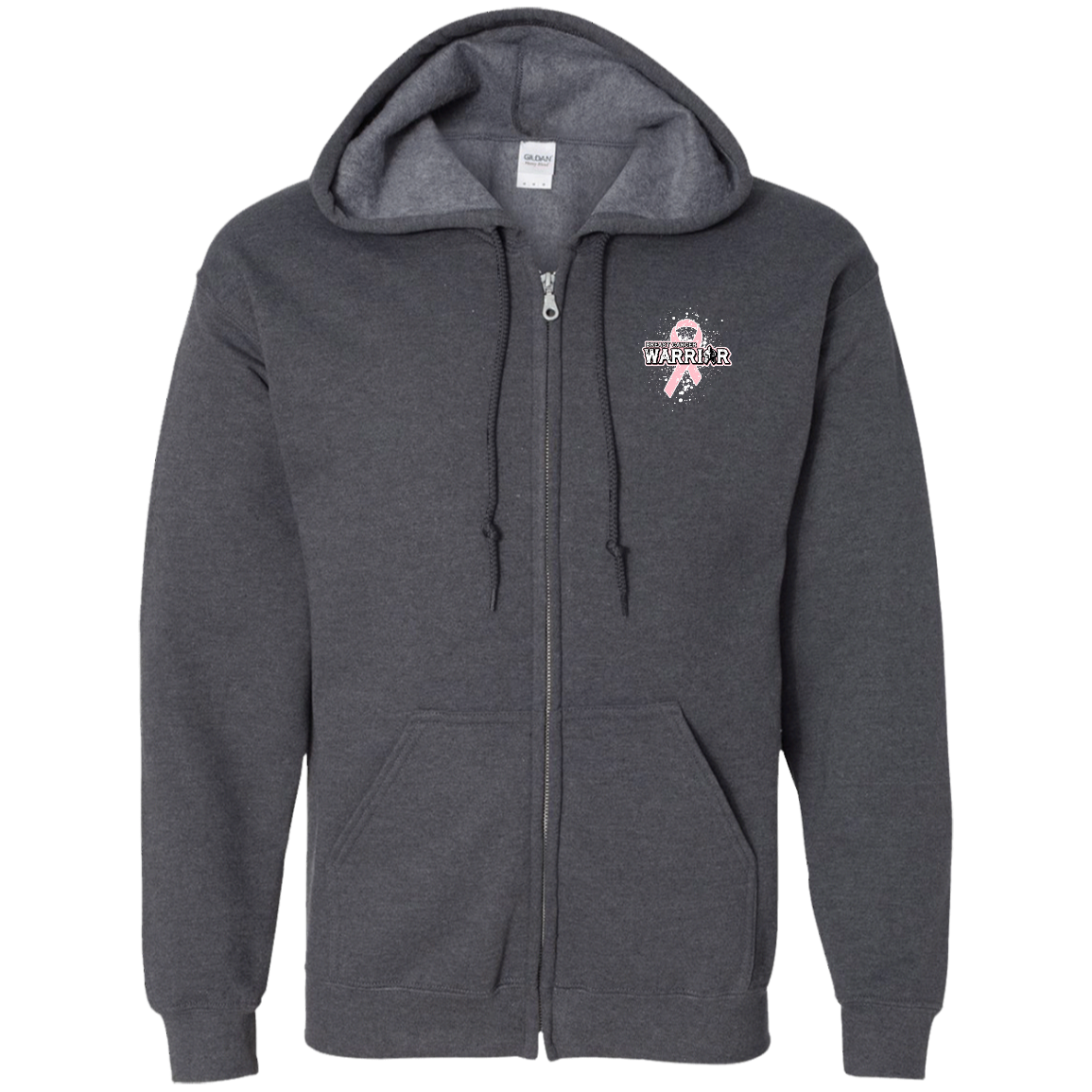 Breast Cancer Warrior! Zip Up Hoodie