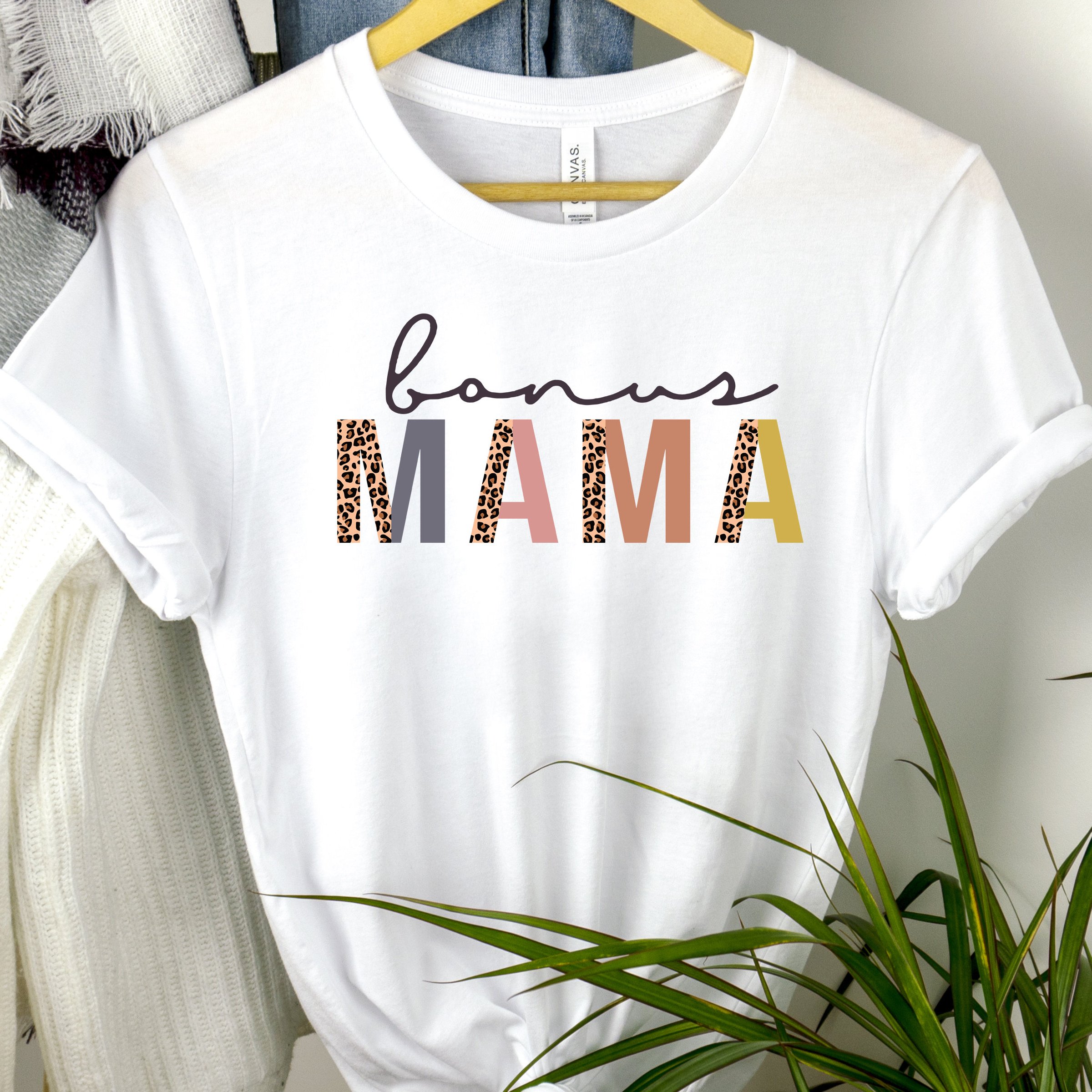 Bonus Mama Leopard Graphic Unisex T-Shirt Hoodie All Color Plus Size Up To S-5Xl