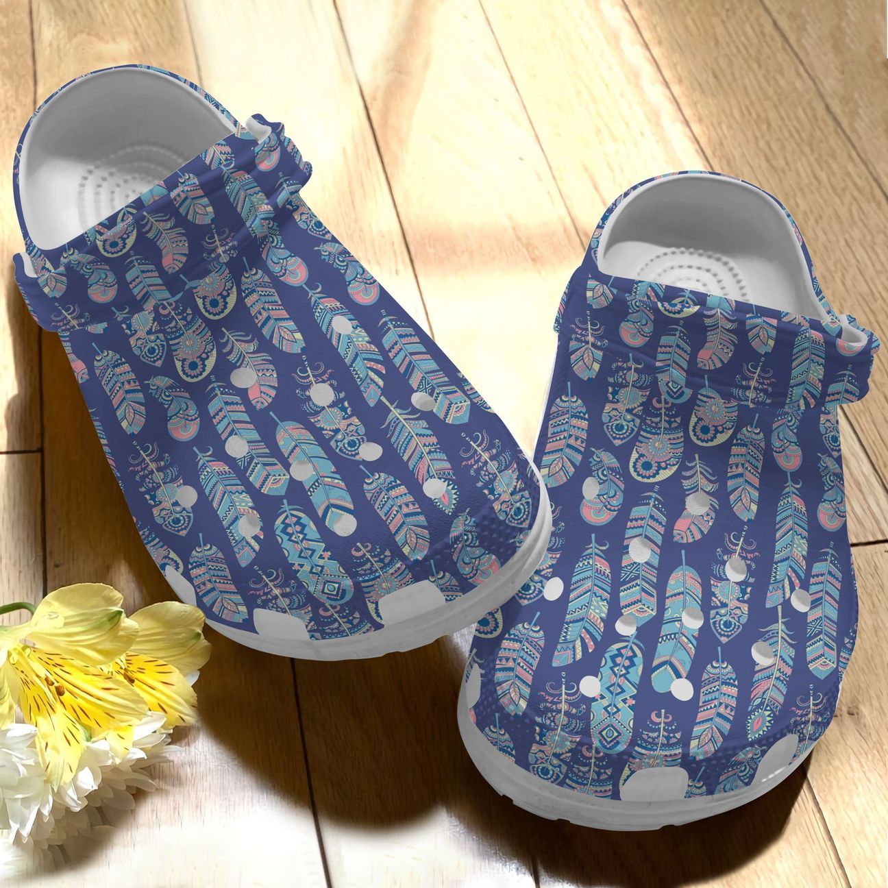 Hippie Personalize Clog, Custom Name, Text, Fashion Style For Women, Men, Kid, Print 3D Whitesole Pattern 1