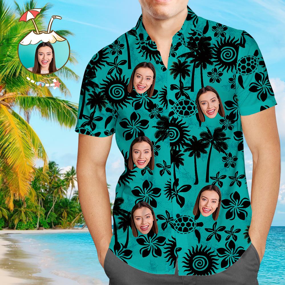 Custom Face Shirt Hawaii Sea Turtle Lover Hawaii For Men Women Ha30021