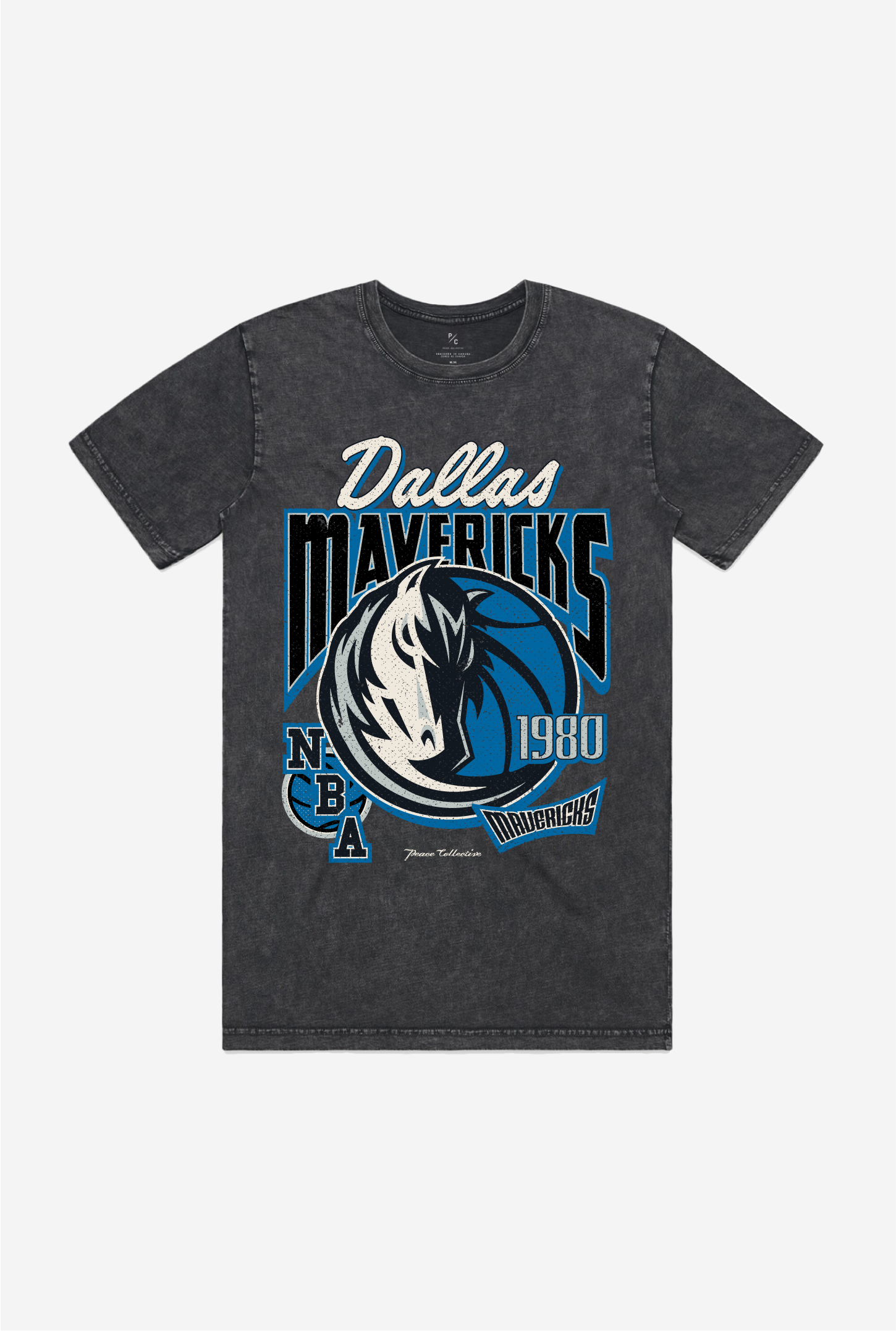 Dallas Mavericks Stonewash T-Shirt – Black