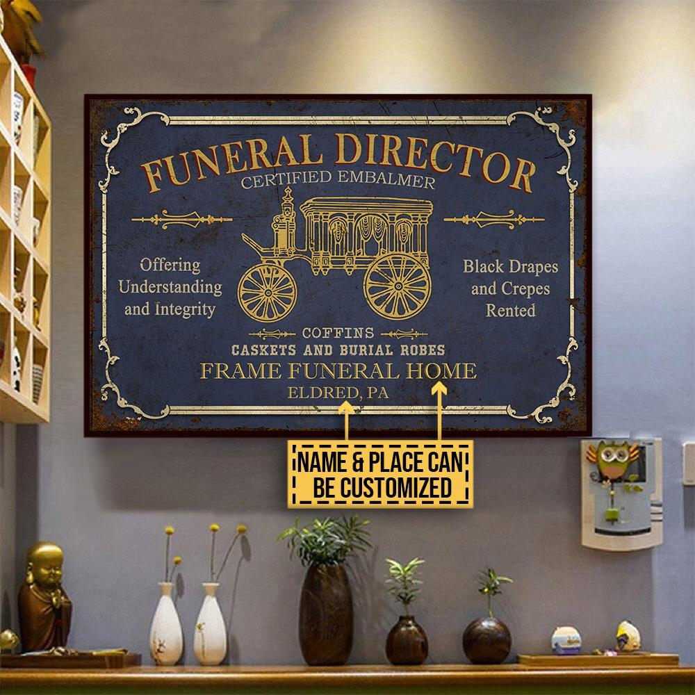 Personalized Funeral Director Certified Embalmer Customized Poster