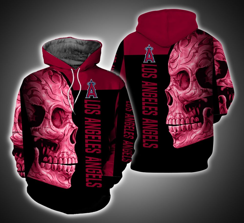 Los Angeles Angels Skull Ver.12.15 3D Print Hoodie