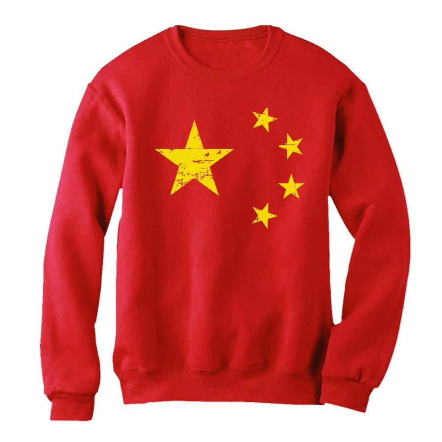 Vintage China Flag Women Sweatshirt