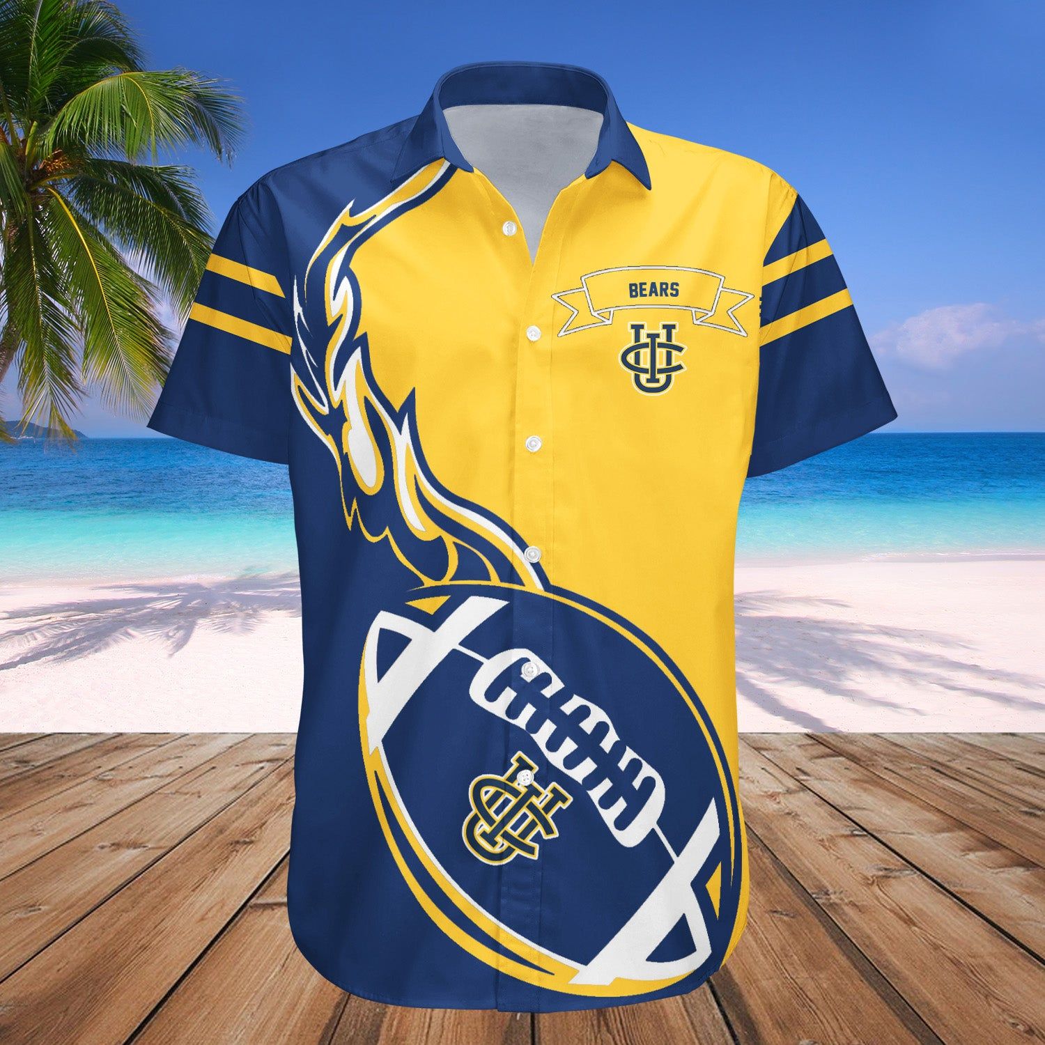 California Golden Bears Hawaii Shirt Flame Ball – NCCA