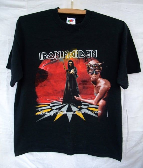 2000s Iron Maiden Dance of The Death world tour 2003 2004 shirt Large Metallica Slayer Judas Priest Motorhead