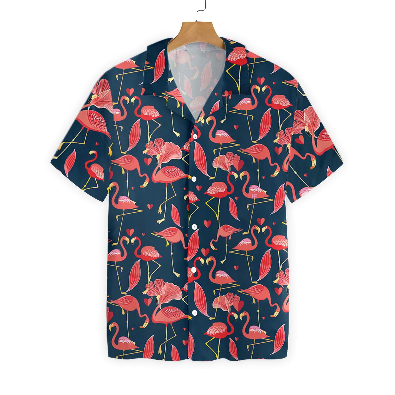 Unifinz Flamingo Love Hawaiian Shirt Heart Aloha 2022 Ha16560