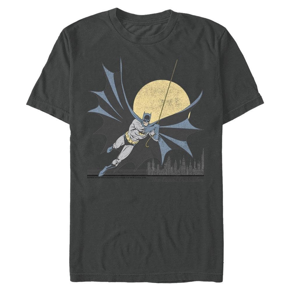 1980S Caped Crusader – Dc Comics: Batman Charcoal Tee