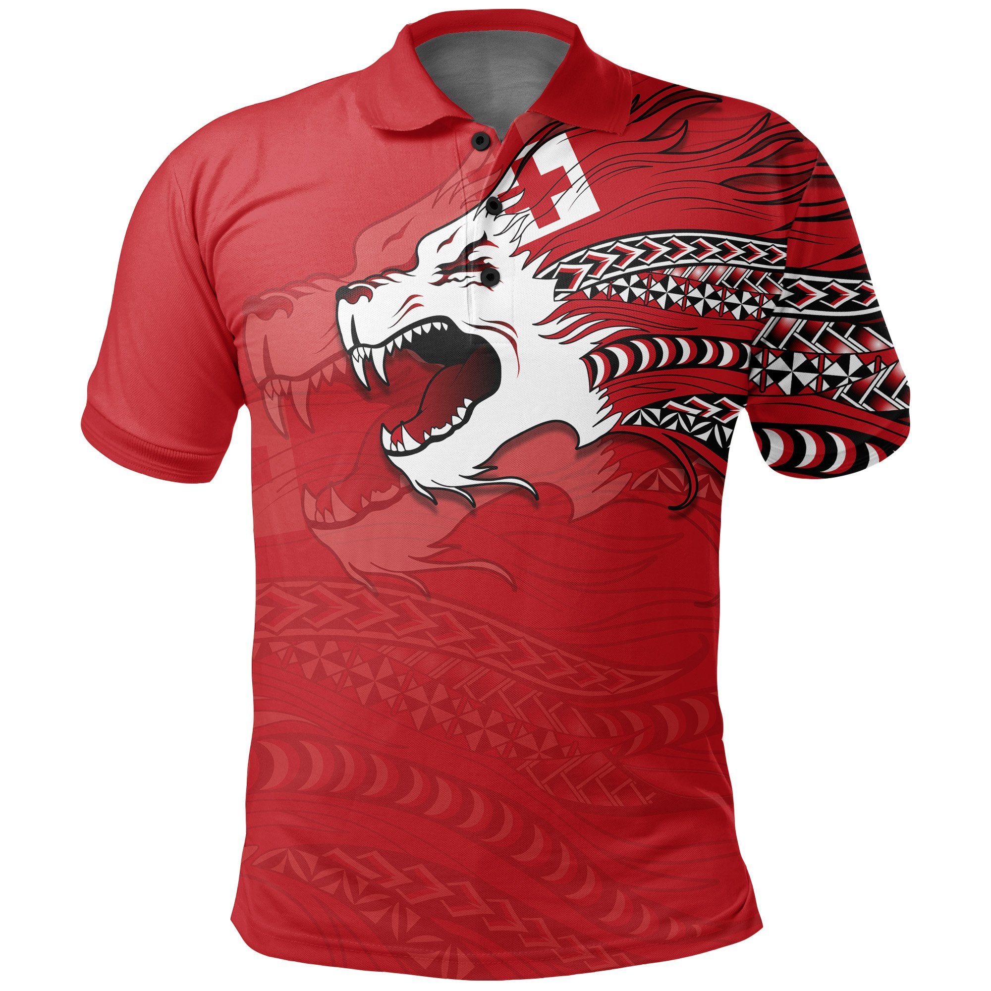 Tonga Polynesian Polo Shirt – Tongan Pride Lion – BN39