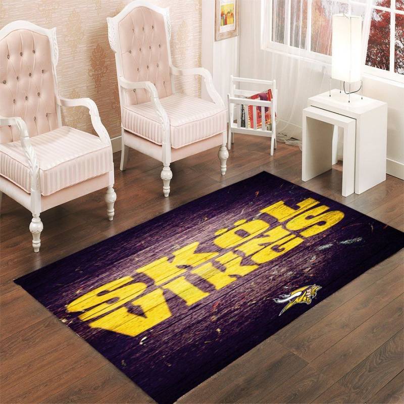 MINNESOTA VIKINGS 2 LIVING ROOM CARPET RUGS