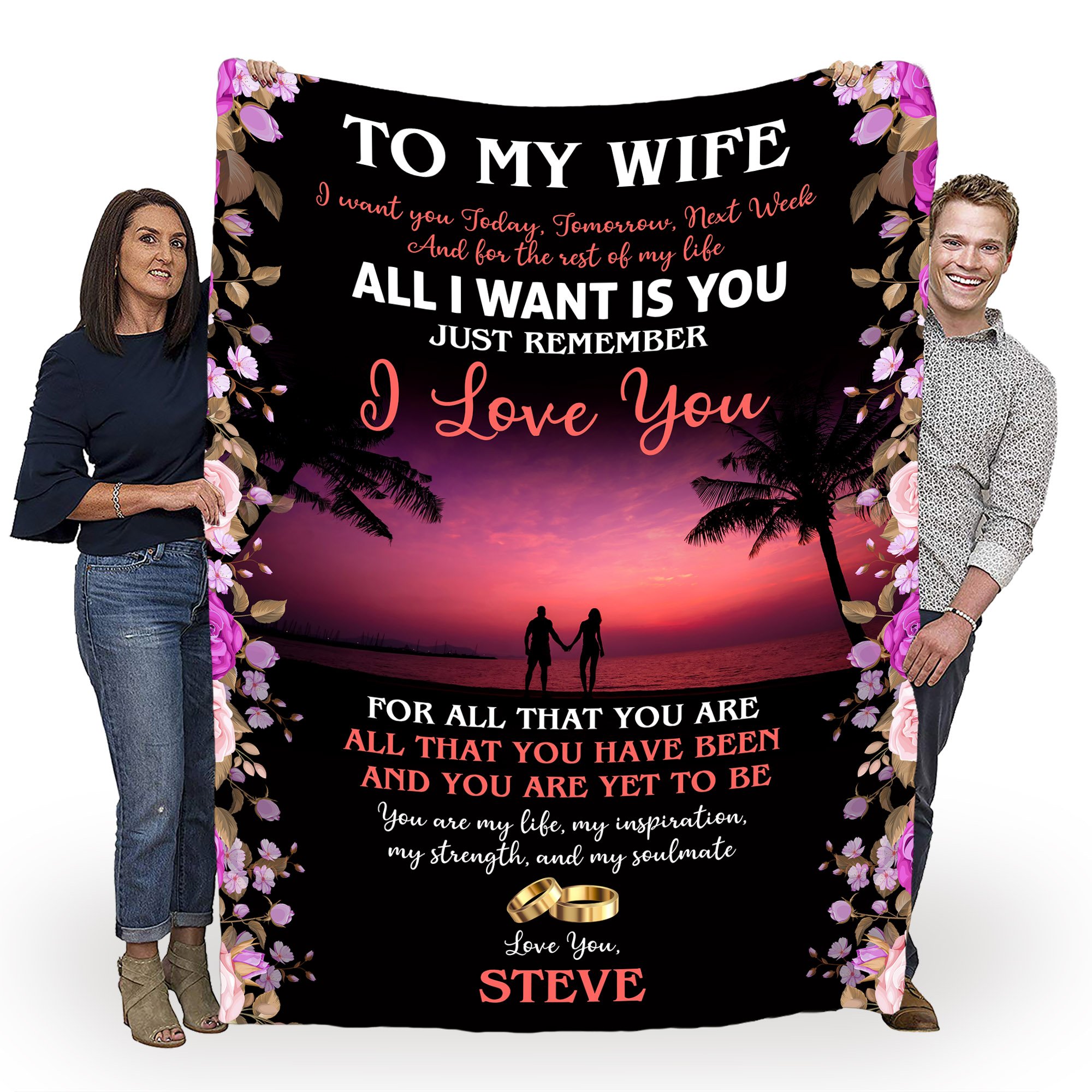 All I Want Is You Just Remember I Love You Customized Blanket For Wife