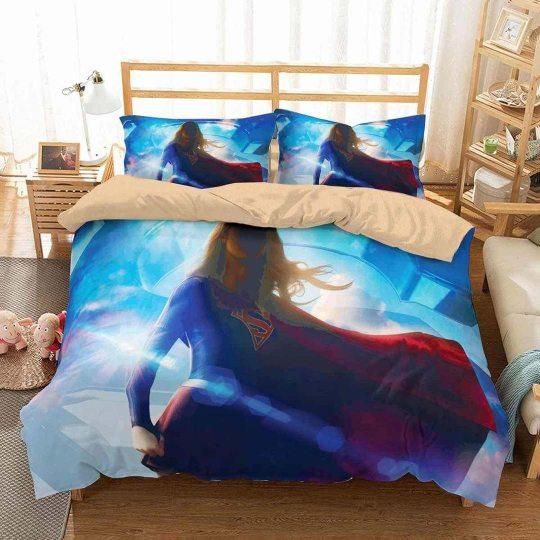 3D Customize Supergirl Bedding Set Duvet Cover Set BedroomSet Bedlinen