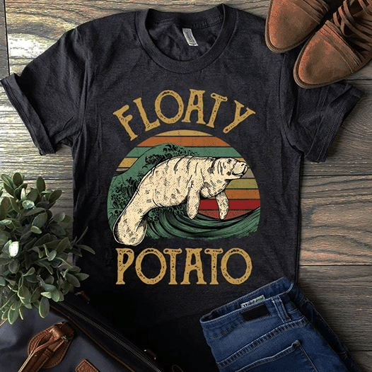 Vintage Protect Animals Floaty Potato T Shirt Hoodie Sweater  Size S-5Xl