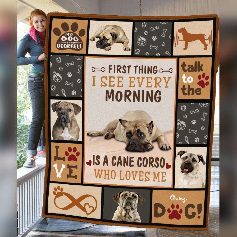 Cane Corso Dog Cane Corso Dog Fleece Blanket, Sherpa Blanket, Gift For Parent, Family Member, Friends Gift, Christmas Gift, Home Decor, Home Living-Up3