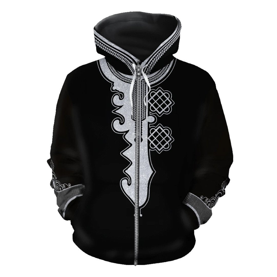 Greek Life Hoodie – Dashiki Dark Zip Hoodie