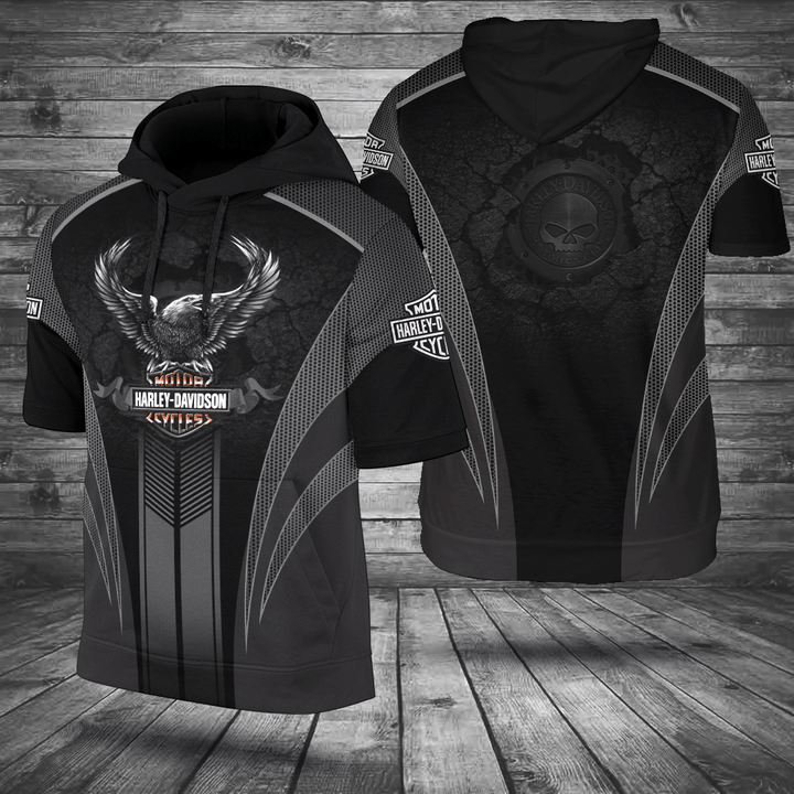 Harley Davidson Short Sleeve Hoodie Vd13