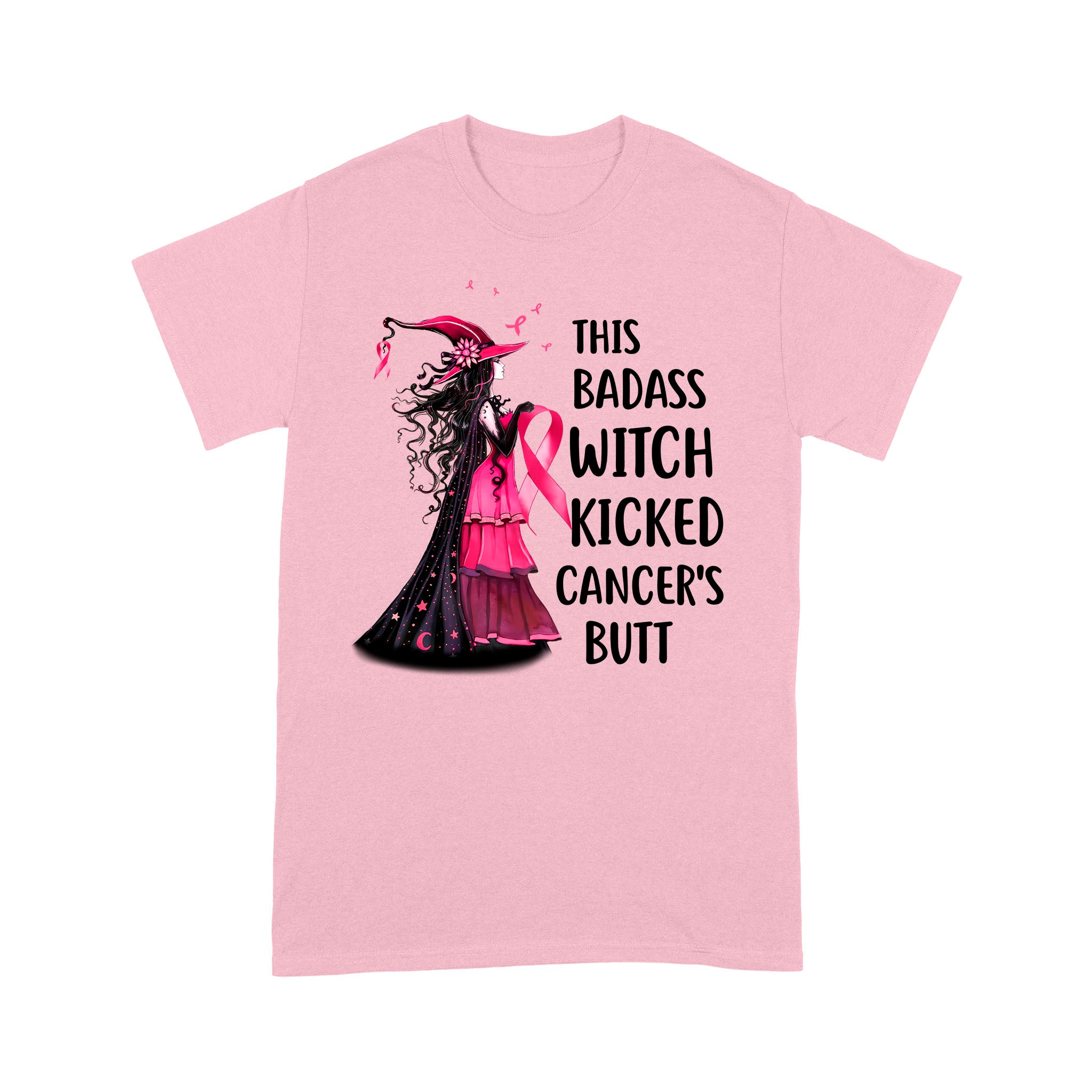 Standard T-Shirt – Witch This Badass Witch Kicked Cancer’S Butt