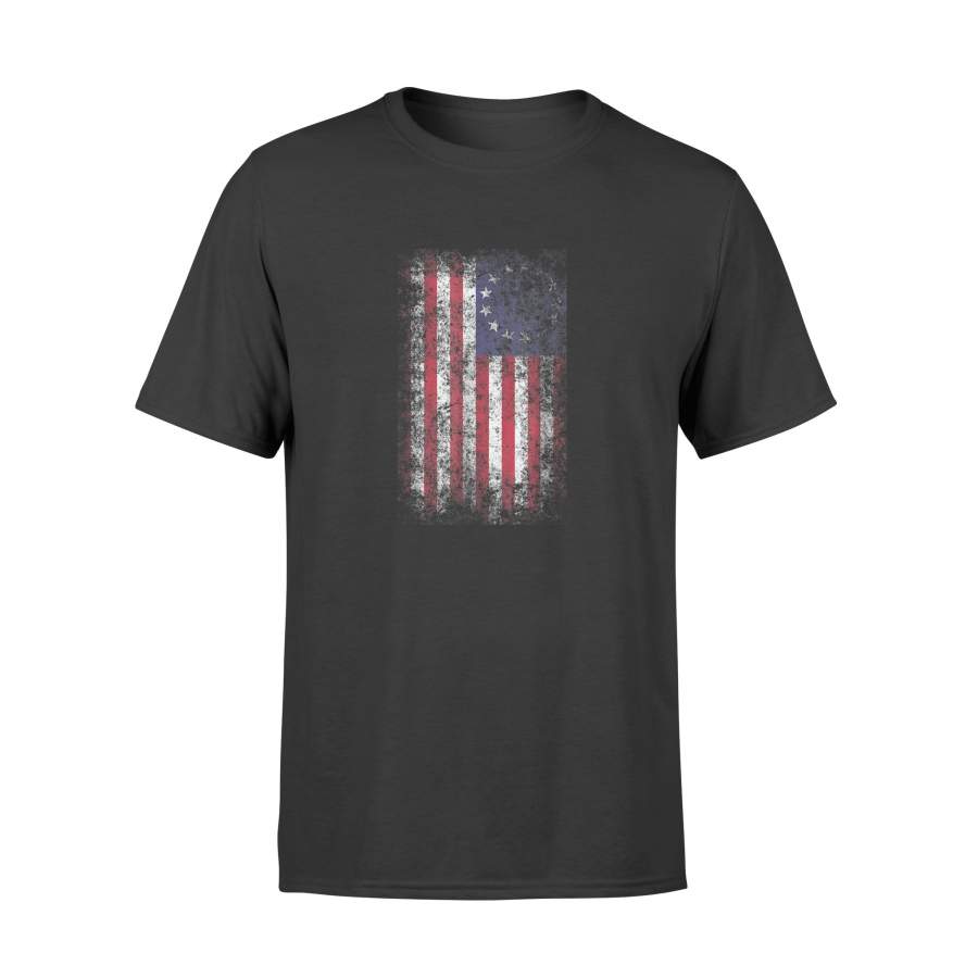 YOLOstuff 4th of July Patriotic Betsy Ross battle flag 13 colonies T-shirt