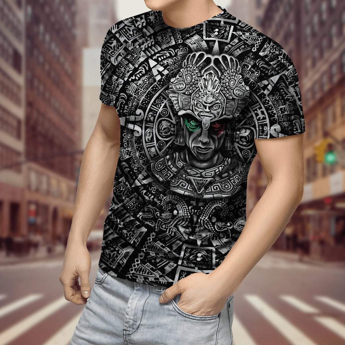 Aztec Warrior Mexican 3D All Over Printed Unisex Shirts